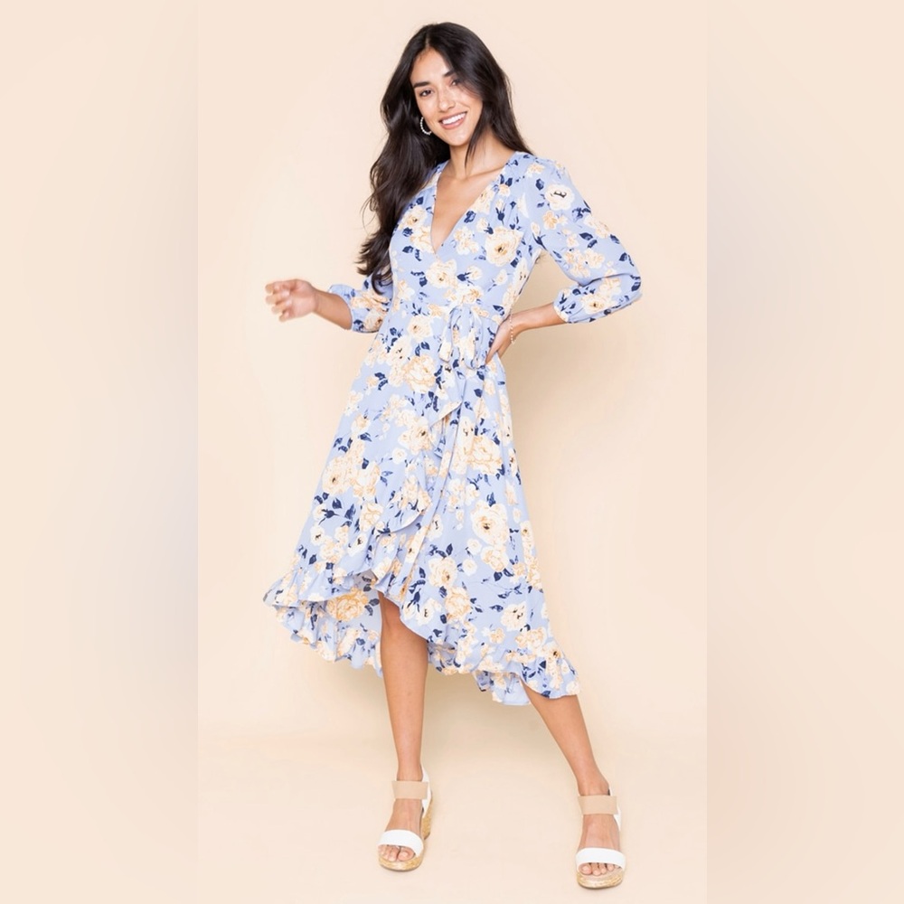 NWT Alina Ruffled Floral Dress, Size L